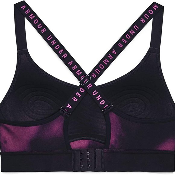 NWT Under Armour Women Infinity Printed Mid Sport Bra Purple Sz XS $45 P121 - Picture 4 of 4